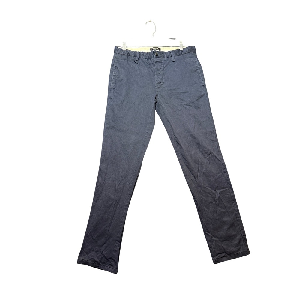 River Island Chino‎ Pants Mens 30 Navy Blue Excellent Slim Fit Cotton